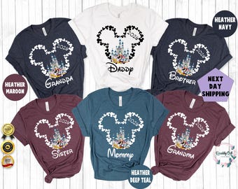 Custom Disney Family Vacation 2026 Shirt, Matching Outfits, Disneyland castle tee
