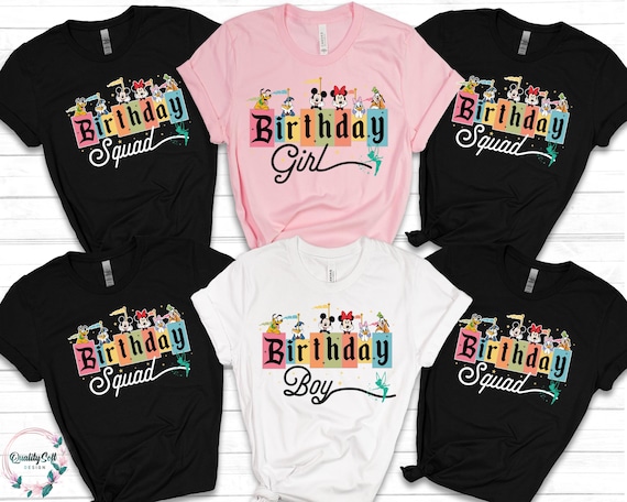 Disney Birthday Shirt, Disney Birthday Boy & Girl Shirt, Birthday Squad Shirts, Birthday Family Trip Tees, Disney Birthday Party Shirt