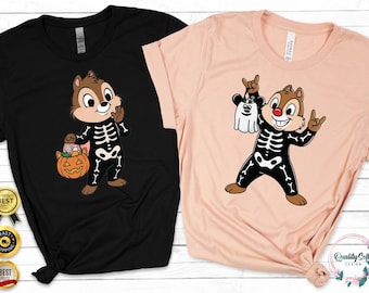 Chip and Dale Halloween Disney Shirt, Disney halloween matching shirt, Disneyland halloween, Halloween kids shirt, Halloween shirt