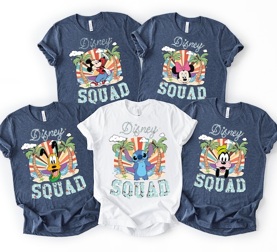 Disney Squad Characters Shirt, Custom Disney Trip Shirt, Disney Vacation Shirts, Disney Family shirts, Disney Matching T-shirt