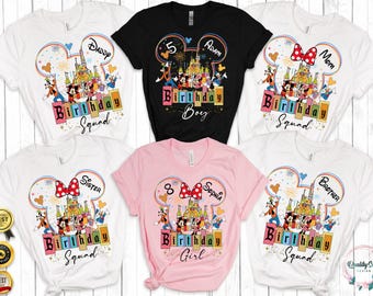 Custom Disney Birthday Shirt, Disney Birthday Boy & Girl Shirt, Birthday Squad Shirts,Birthday Family Trip Tees, Disney Birthday Party Shirt