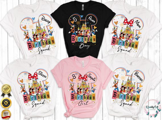 Custom Disney Birthday Shirt, Disney Birthday Boy & Girl Shirt, Birthday Squad Shirts,Birthday Family Trip Tees, Disney Birthday Party Shirt