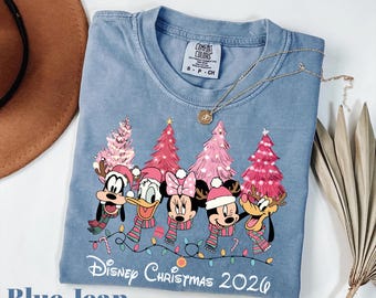 Disney Christmas 2026 Comfort Colors® Shirt, Christmas shirt, Christmas Personalized gift, Christmas disney family shirt
