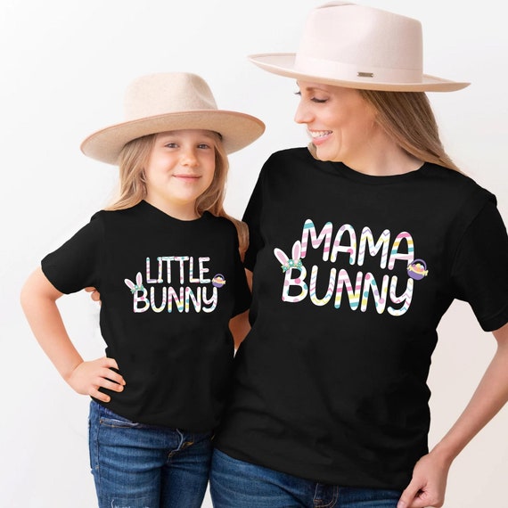 Mama & Little Bunny Shirts: Matching Easter Family Tees, Mom and daughter shirt