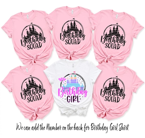Disney Birthday Party shirts, Disney Birthday girl Shirt and Birthday squad Shirts, Birthday Family Disney Shirt,Disney Birthday squad Shirt