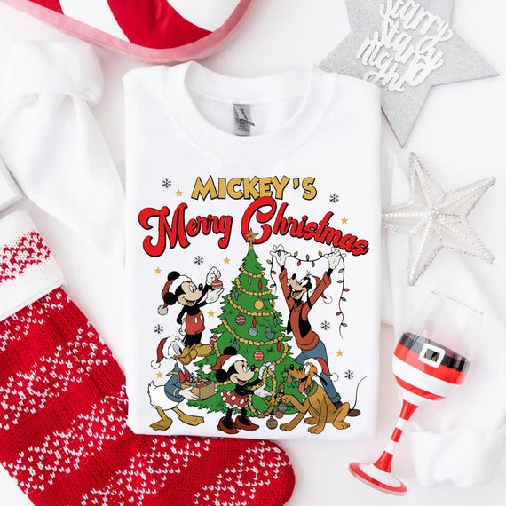 Mickey's Merry Christmas Shirt, Disney Christmas sweatshirt, Disney Family Shirt, Disneyland Shirt, Family Vacation Shirt,Disney world Shirt