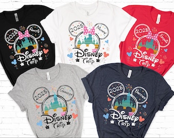 Disney 2025 Personalization Shirts, Disney Family Shirts, Disneyworld 2025 Family Shirts, Disney Vacation 2025 Trip Shirt, Disney shirt