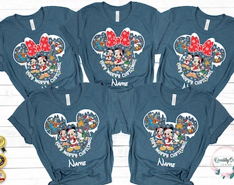 Disney Very Merry Christmas Family Shirt, Disney Christmas Personalization Shirts, Disneyworld Family Shirts, Disney Trip Shirt