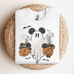 Mickey Ghost Halloween Sweatshirt, Disney Halloween Shirt, Mickey Ghost Shirt, Mickey&#39;s Not So Scary Shirt, Disney Pumpkins Shirt