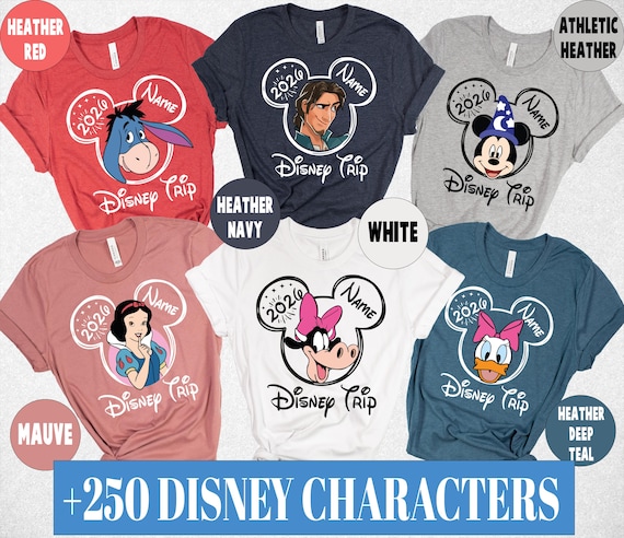 Custom 2026 Disney Characters Shirt, Custom Disney Trip 2026 Shirt, Disney 2026 Shirts, Disney Family shirts, Disney family shirts