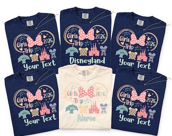 Comfort Colors Disney Girls Trip Shirt, Personalized Girls Trip Disneyland shirt, Gift for girls trip