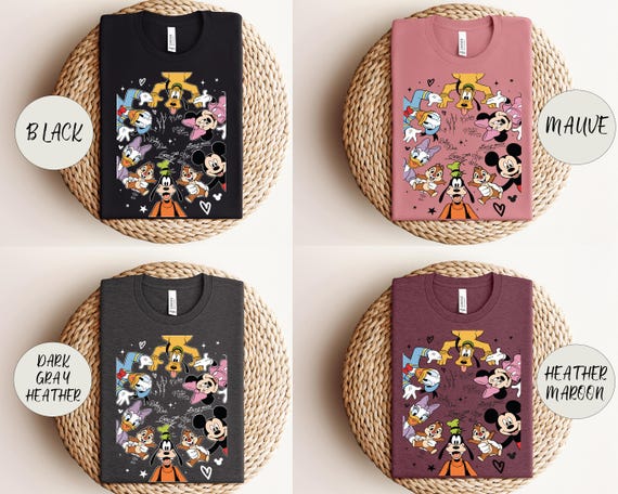 Retro Mickey and Friends Shirt: Disneyworld Family Matching Tee, Disneyland shirts