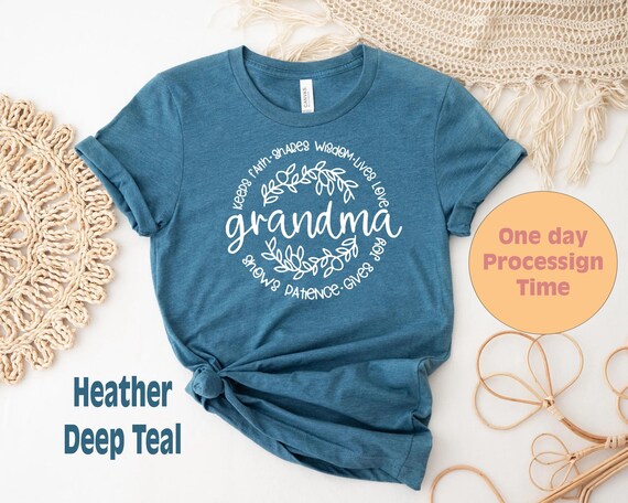 Floral Grandma T-Shirt, Mother's Day Gift