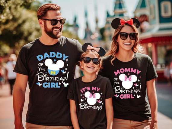 It's my Birthday Disney Birthday Girl Shirt, Mommy of the birthday girl shirt, Daddy of the birthday shirt, Disney birthday squad Shirt