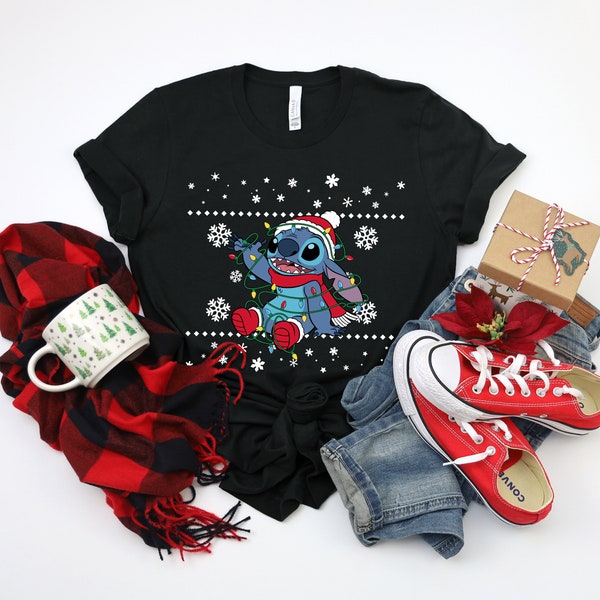 Merry Stitchmas Shirt, Disney Stitch Christmas Shirt, Disney Stitch Shirt, Merry Stitchmas Sweatshirt, Christmas Gifts