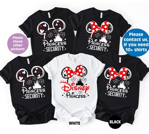 Disney Family Trip Shirts, Disney Princess and Princess Security Shirts, Disney Matching Family tees, Disney outfit