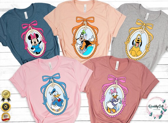 Disney Coquette character shirts, Daisy Shirt,Minnie shirt, mickey shirt,disney matching shirt, disney Christmas shirt