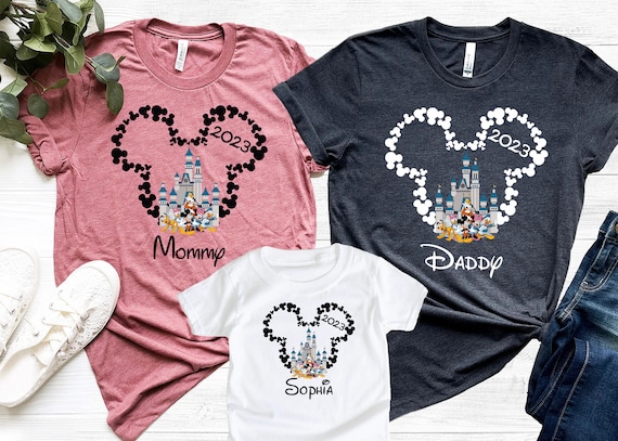 Custom Disney Family Vacation Shirt, Family Trip 2023 Shirt, Personalized Family Vacation Outfit, Family Vacation 2023 Shirt, Disney Shirt