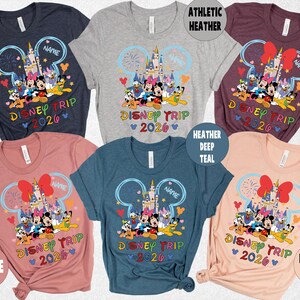 Disney Trip 2026 Matching Family Shirts, Disney Family Personalized Shirt, Disneyworld 2026 shirt, Minnie and mickey Shirt, Matching disney image 5