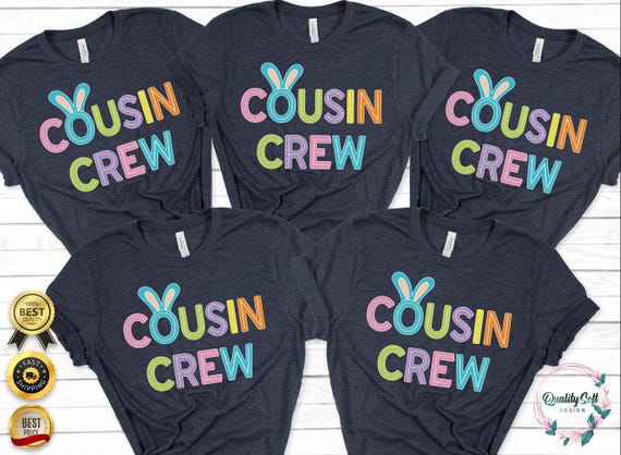 Bunny Cousin Crew Shirt, Easter Day shirt, easter day shirt, Toddler easter shirt, Kids easter shirt, Easter sweatshirt, Easter bunny shirts