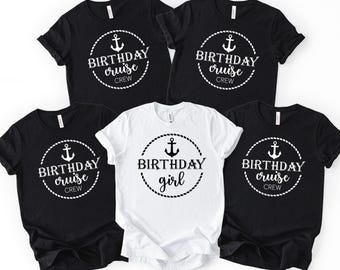 Birthday Cruise Shirt, Anchor birthday crew family Shirts, Birthday group shirts, Birthday girl shirt