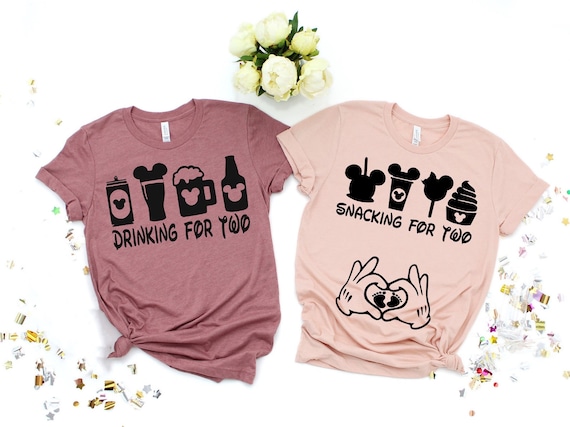 Disney Vacation, Snacking For Two Pregnancy Announcement Shirt, Disney Shirts For Couples, Funny Mom to be T-shirt