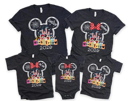 Disney Wish Trip 2026 personalization shirts, Disney 2026 Shirts, Disneyworld Shirts, Disney Vacation T-shirt,Disney Trip 2026, Disney shirt