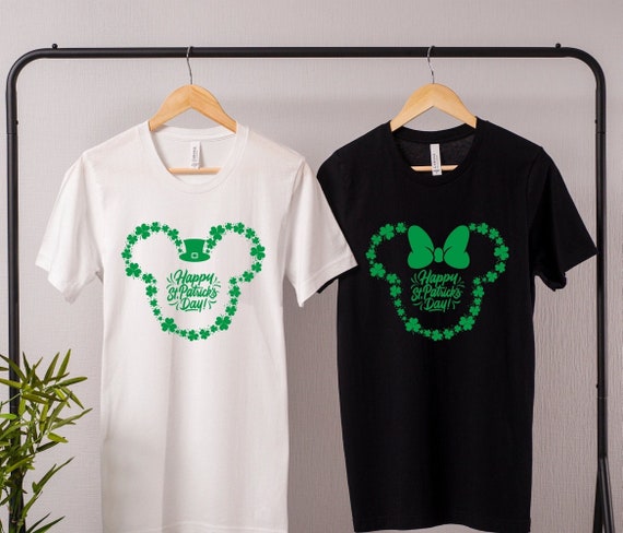 Disney St Patrick's Day Shirts,Mickey Minnie Patrick's Matching Shirts,Shamrock Shirt, St Patrick's Couple Disney Shirts, Irish Disney Shirt