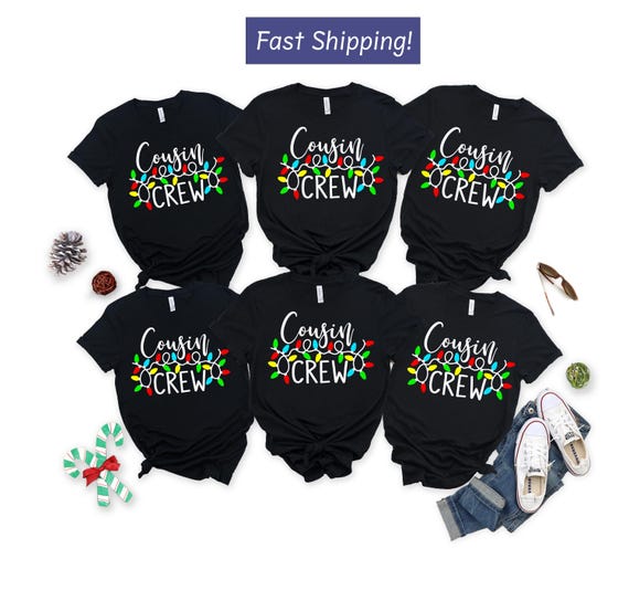 Cousin Crew Christmas Shirt: Matching Cotton-Blend Party Tee