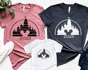 Retro Disney Family Shirt, Disney Vacation Shirt, Retro Castle Mickey Mouse 2023, Disney world shirt, Disneyland shirt, Magic Kingdom Shirt