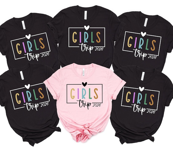 Girls Trip 2026 Squad T-Shirt, Matching Friends Vacation Tee