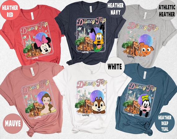 Custom Disney Trip name Shirt, Custom name Disney Characters Shirt, Disneyworld Shirts, Disney Family shirts, Disneyland shirt, Disney shirt