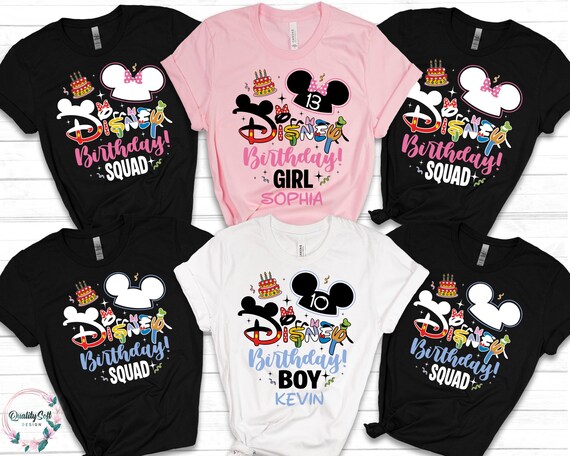 Custom Disney Birthday Shirts, Disney Birthday Boy & Girl Shirt, Birthday Squad Shirts,Disney Family Trip shirt, Disney Birthday Party Shirt