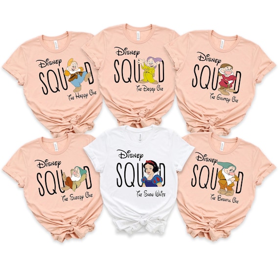 Disney Squad Seven Dwarfs Family Vacation Custom Shirt,Family Trip Shirt,Disney Family Shirts,Disney world Shirt,Disneyland Shirt,snow white