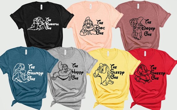 Seven Dwarfs Shirts, Seven Dwarfs tee, Disney Group Shirts, Snow White, Disney Family Shirts, Shirts for Family, Disney family, 7 dwarfs