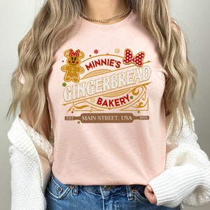 Minnie's Gingerbread Bakery Shirt, Disney Christmas Gingerbread shirt, disney gingerbread,Christmas Party shirt,Custom Disney shirt