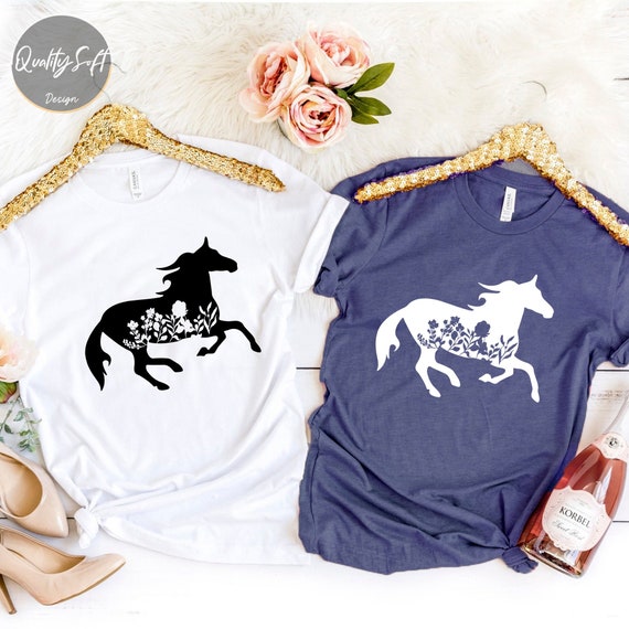 Floral Horse⎮Lover Shirt⎮Floral Shirt⎮Gift For Her⎮Country Shirt⎮Gift For Horse Lovers⎮Animal Lover Shirt⎮Animal T-shirt⎮Cool Tees