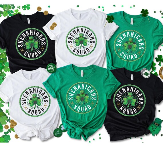 Shenanigans Squad St. Patrick's Day Shirt, Irish Shamrock Tee
