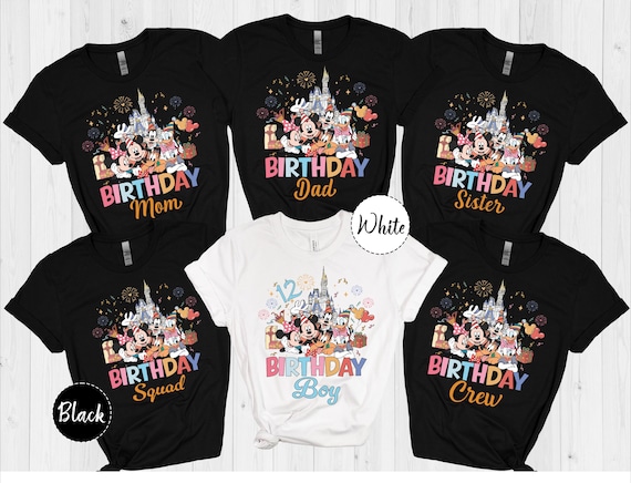 Custom Disney Birthday Shirt, Disney Birthday Boy & Girl Shirt, Birthday Squad Shirts,Birthday Family Trip Tees, Disney Birthday Party Shirt
