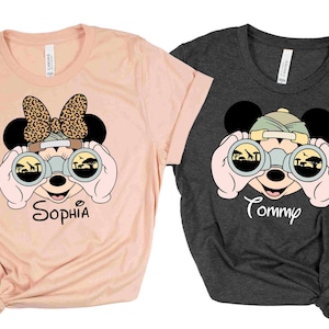 Personalized Disney Safari Shirt, Animal Kingdom Matching Family Shirts, minnie and mickey shirts