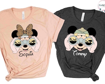 Personalized Disney Safari Shirt, Animal Kingdom Matching Family Shirts, minnie and mickey shirts