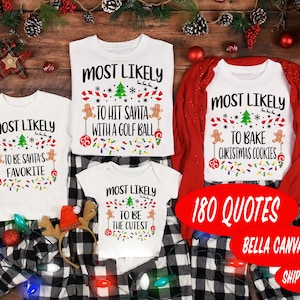 Matching Family Christmas Shirt: Most Likely To, Funny Holiday Sweatshirt
