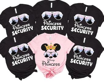 Disney Princess Matching Shirt, Disney Family Trip Shirts, Princess Security, Matching Disney tees, Disney Family Matching shirts