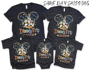 Disney 2026 Matching Family Trip Shirts, Disney 2026 custom Shirt, Disneyworld 2026 shirt,Matching disney vacation 2026 shirts,Disney shirts