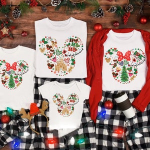 Ho Ho Ho Disney Christmas Tree personalization Minnie Mickey shirt,Let it snow Shirt,Disney Family Matching Shirt, Christmas disney shirt