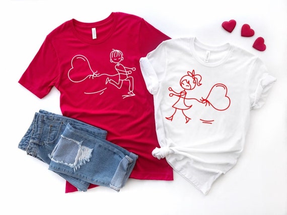 COUPLE BALLOON Shirt, Couple LOVE Shirt, Couple Shirts, Matching Shirt, Valentines Day gift, Personalized Matching Shirt, Custom Shirt