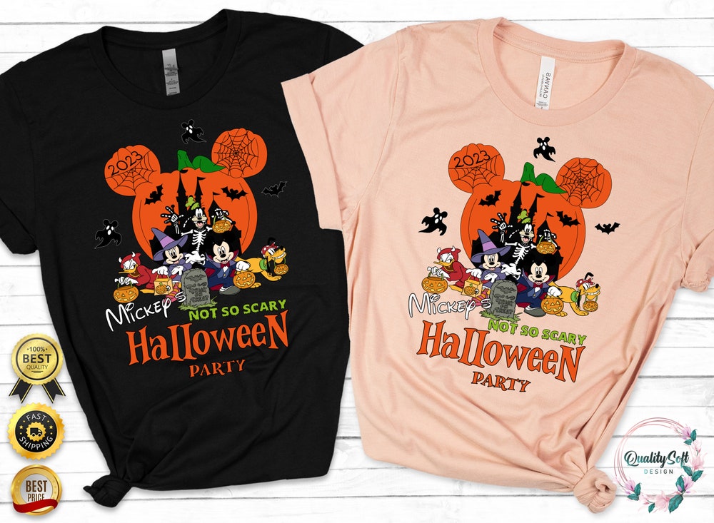 Halloween Shirt Mickey'S Not So Scary Halloween Party Shirt, Mickey Castle Pumpkin Shirt, Halloween Spooky Sweatshirt, Family Mom Dad Adult Kid Toddler Baby Disney Halloween