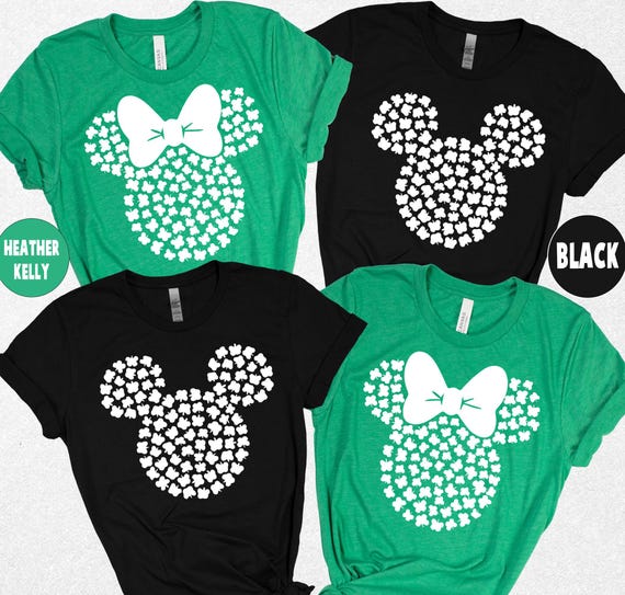 Shamrock Minnie and Mickey Mouse St. Patrick's Day Shirt and Sweatshirt