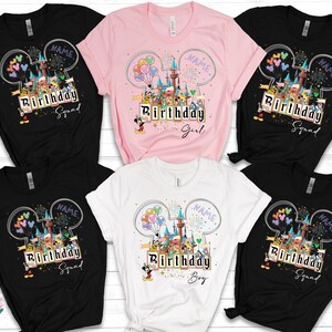 Disney Birthday Squad Shirt, Matching Family Trip Tee, Birthday Girl shirts image 2