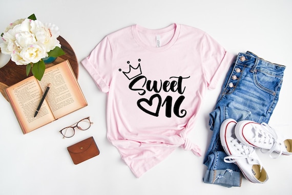 Sweet Sixteen Squad Shirt: Birthday Queen Cotton Tee